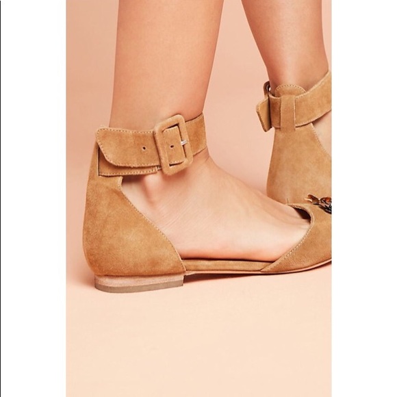 ANTHROPOLOGIE BILL BLASS SYLVIE EMBELLISHED FLATS - Picture 3 of 7